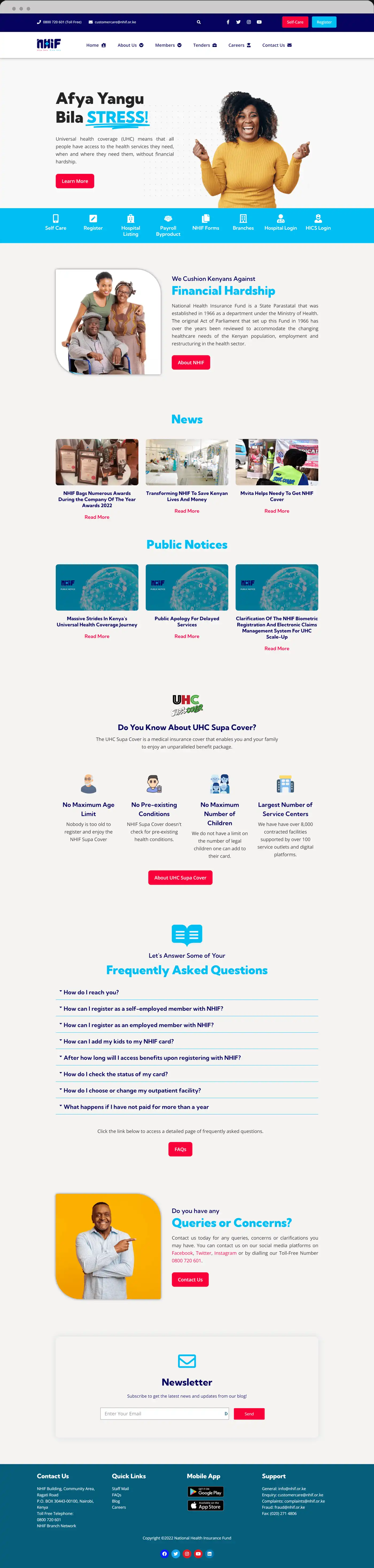 NHIF Single Page Layout